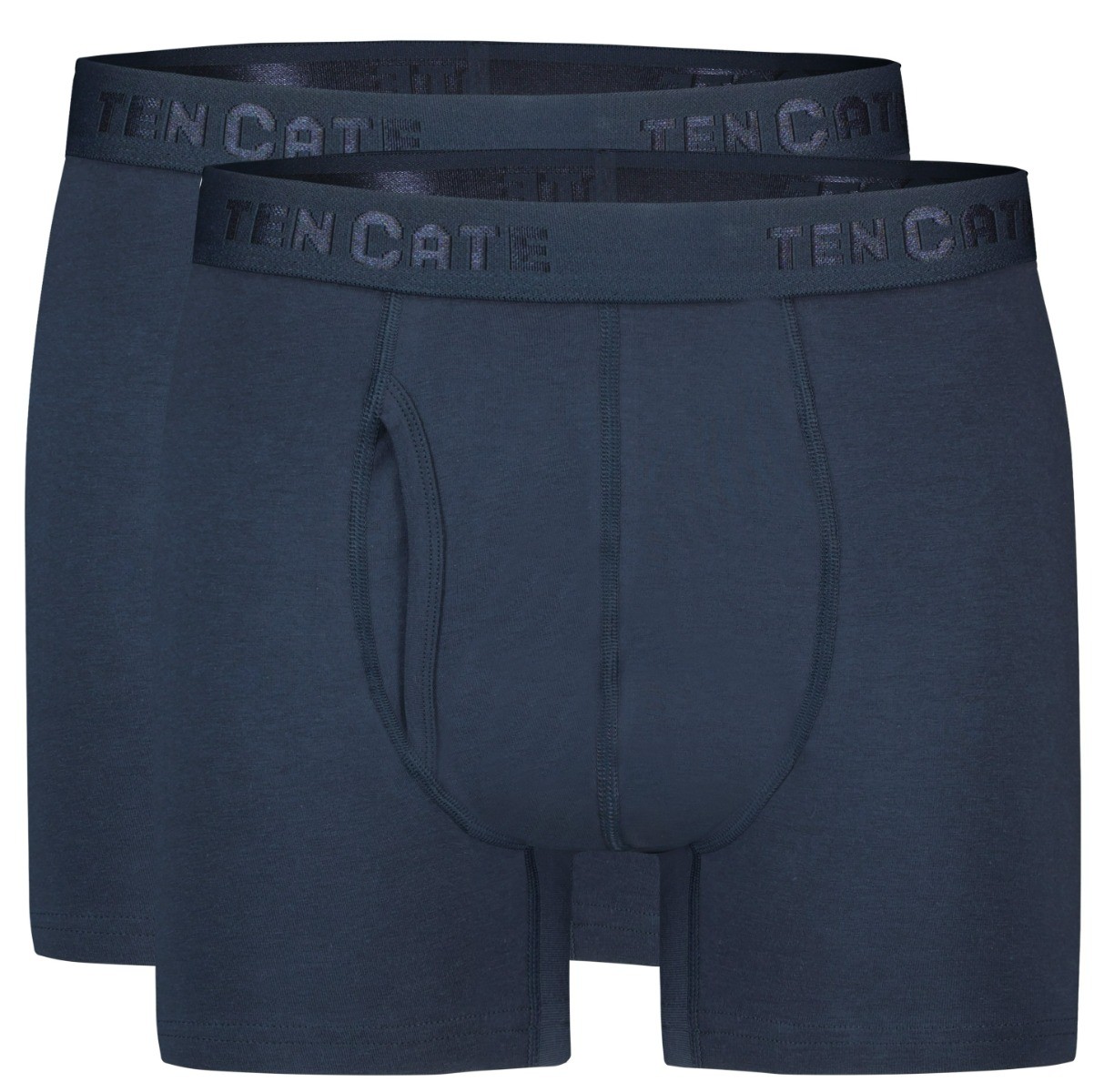 Heren Basics Organic Cotton Stretch 2-Pack Boxershort Donkerblauw