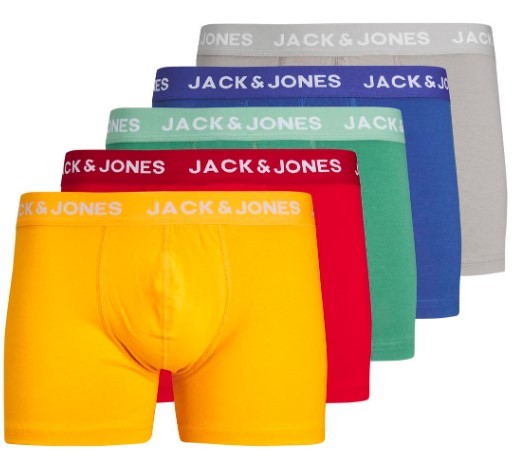 Heren Jaclarry Solid Trunks 5-Pack Tango Red
