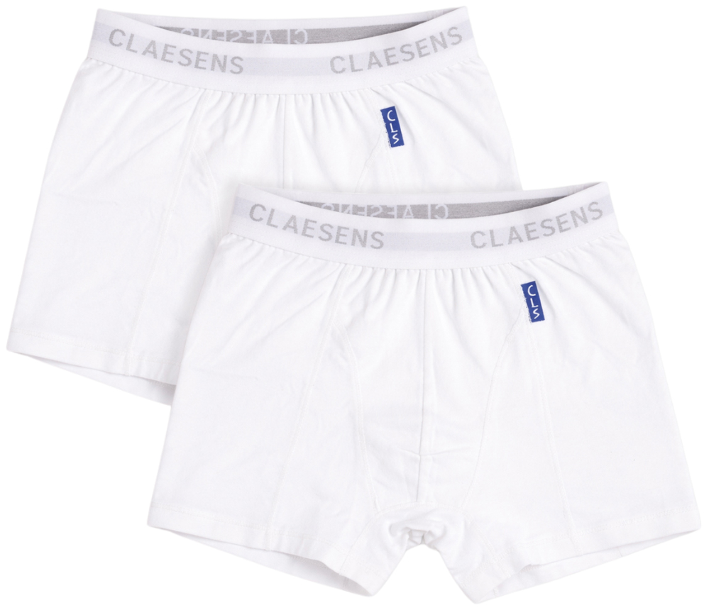Claesens Jongens Boxershort 2-Pack Wit