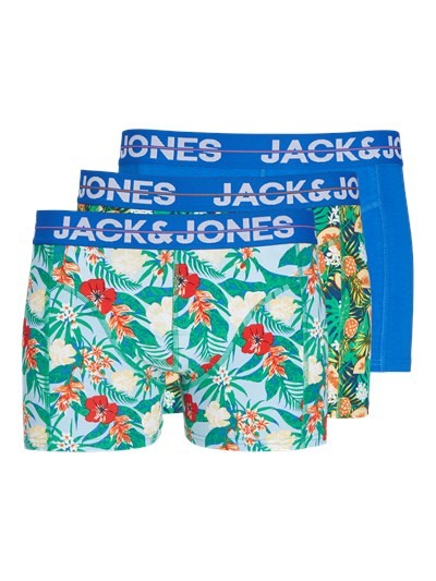 Heren Jacpineapple Trunks 3 Pack Victoria Blue