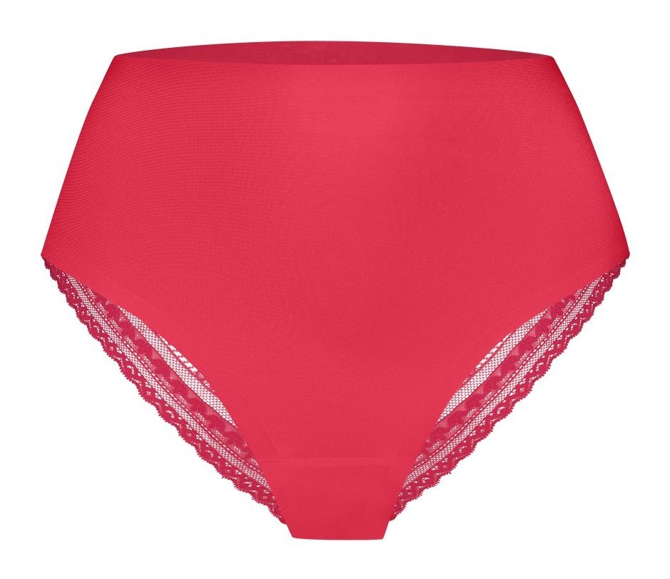 Secrets Dames High Waist Brazilian Met Kant Rasberry