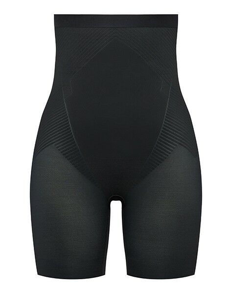 Thinstincts Dames High Waisted Mid Thigh Short Very Black