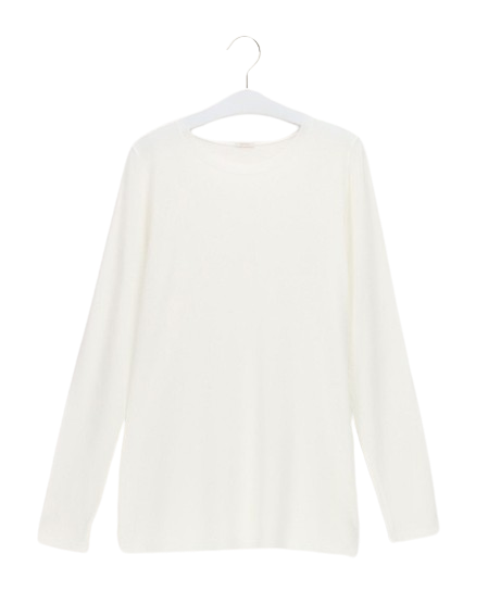 Dames Perfect Line Modal - T-Shirt Long Sleeve Ivory