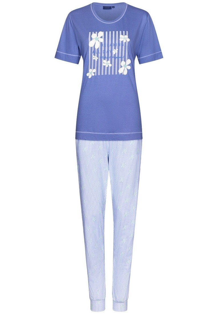 Dames Luxe Pyjama 7/8 Pants Blauw