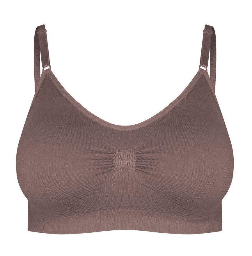 Dames Comfort Bra With Spaghetti Straps Espresso