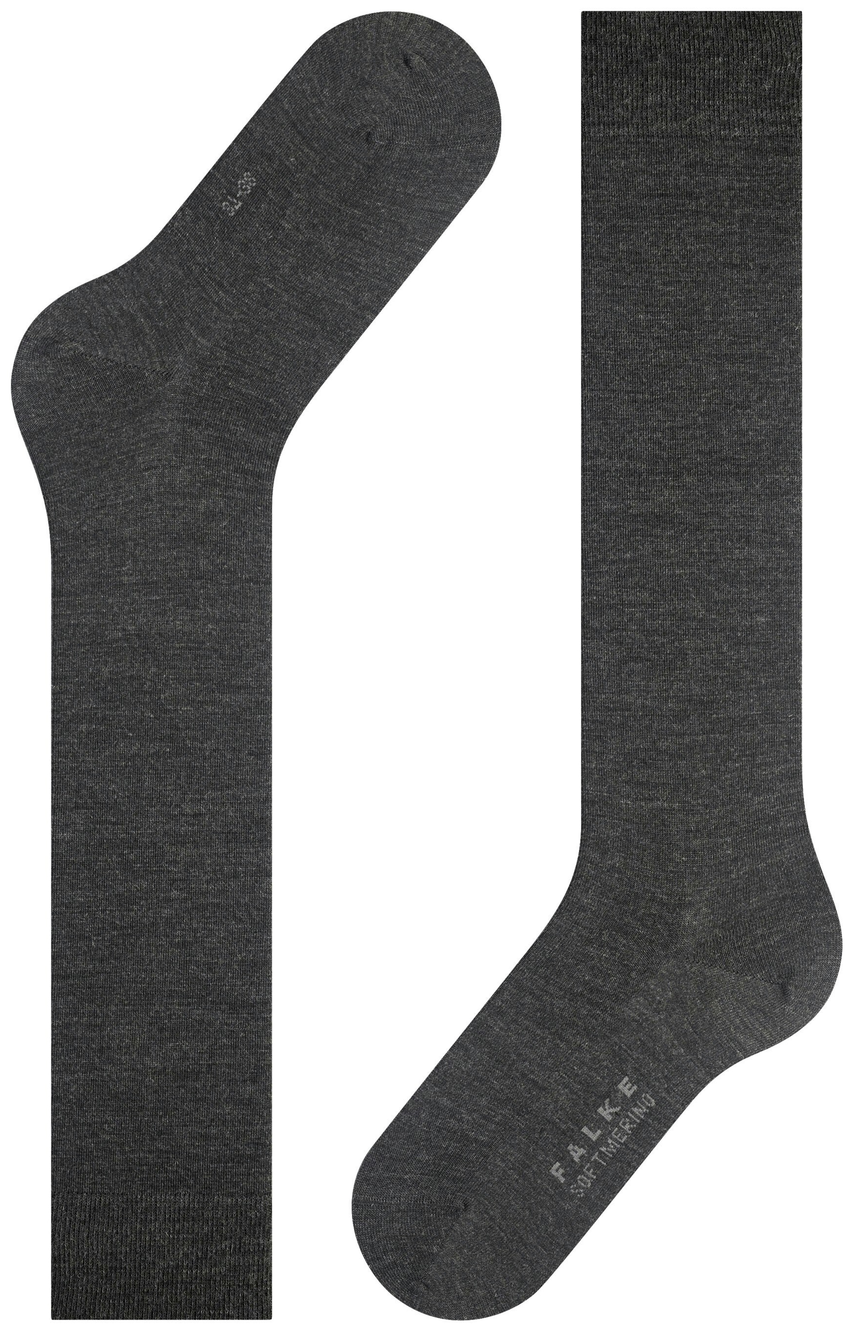 FALKE Dames Softmerino Kniekousen Grijs
