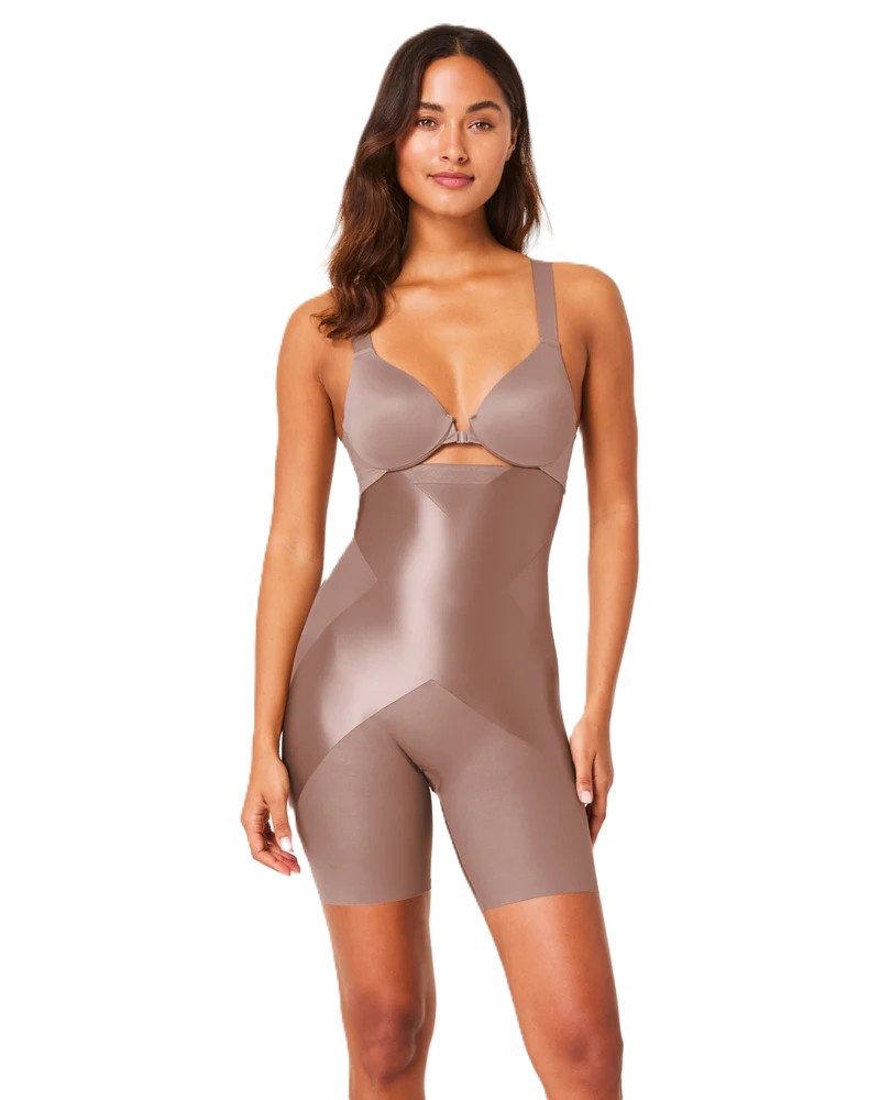 Spanx Dames SPANXshape SatinX High Waist Midthigh Short Cafe au Lait