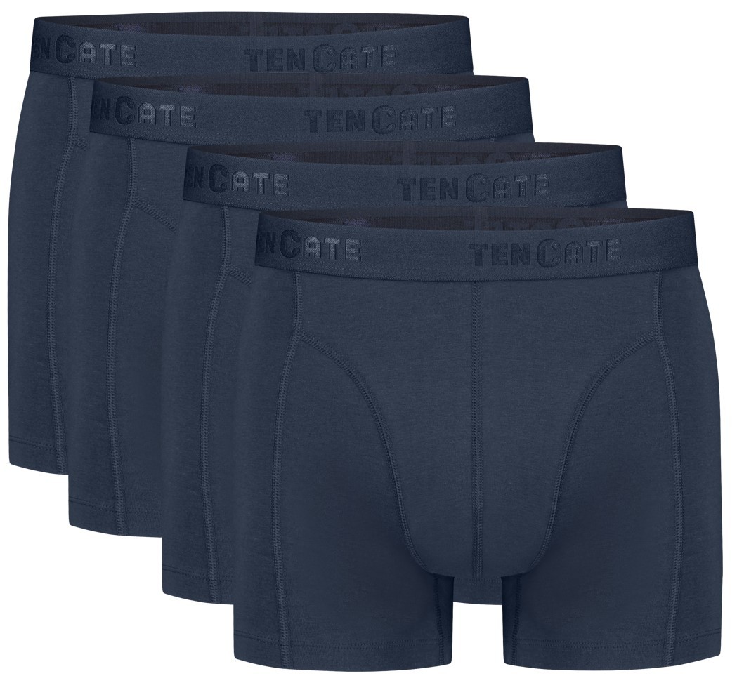 Heren Basics Organic Cotton Stretch 4-Pack Boxershort Donkerblauw