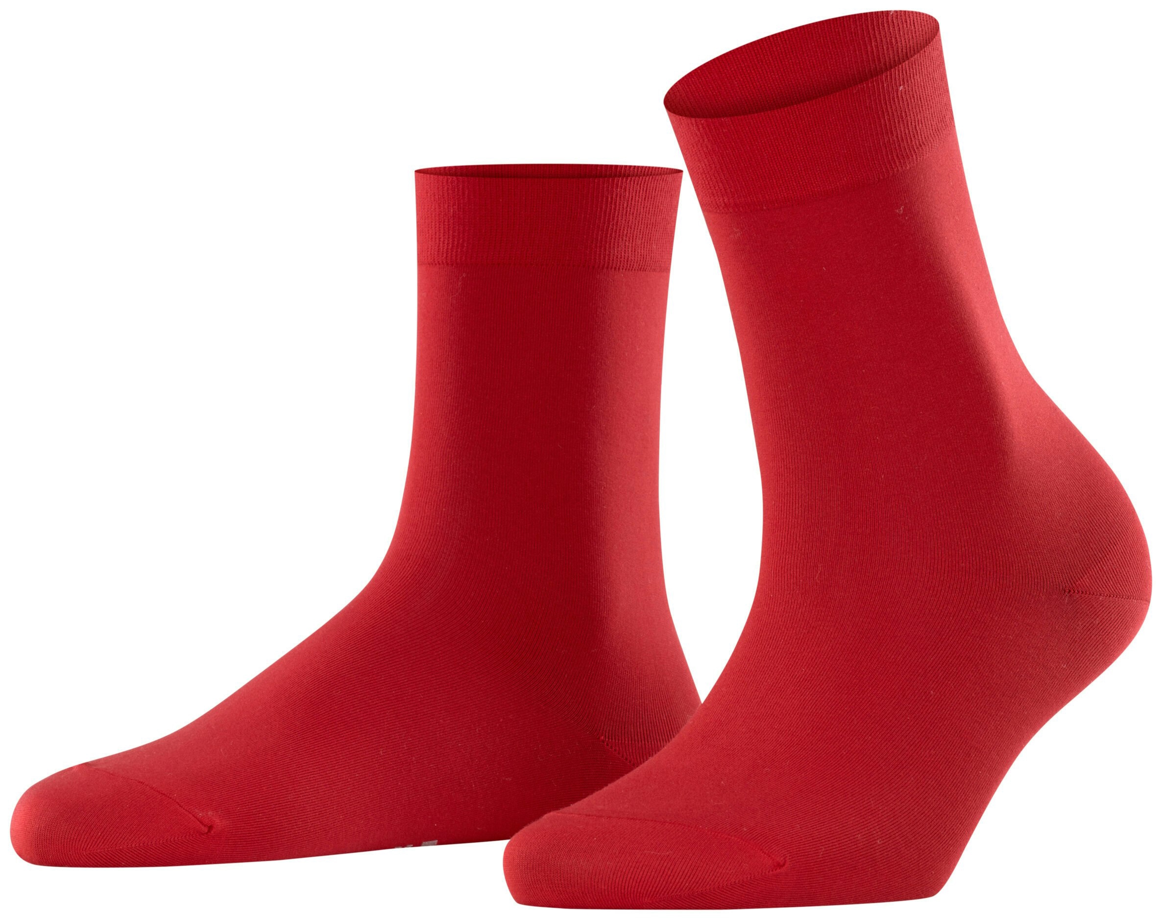 FALKE Dames Cotton Touch Sokken Scarlet