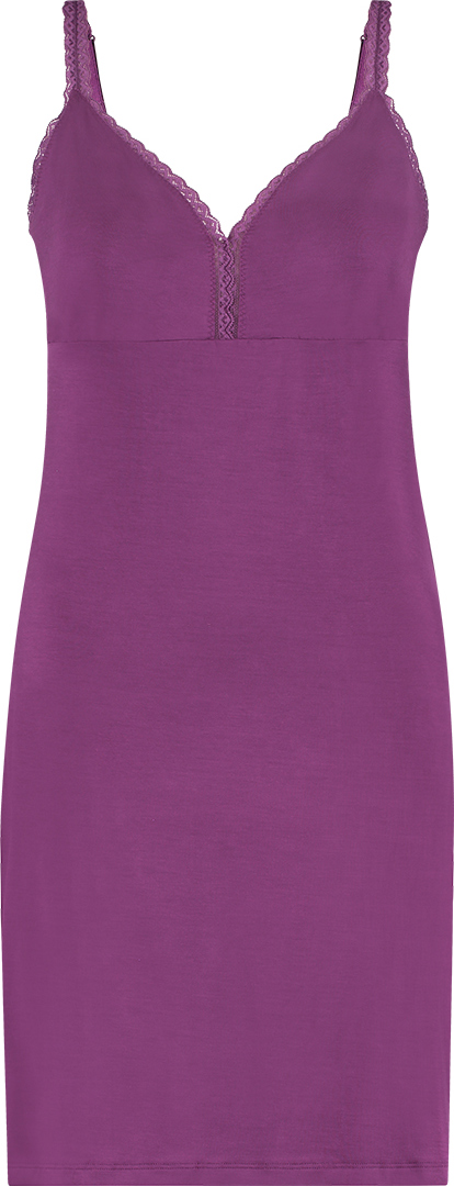Dames Secrets Modal Dress V-Lace Purple