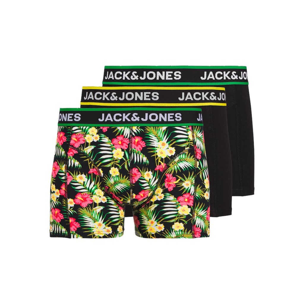 Jack&Jones Heren Jacpink Flowers Trunks 3-Pack Black