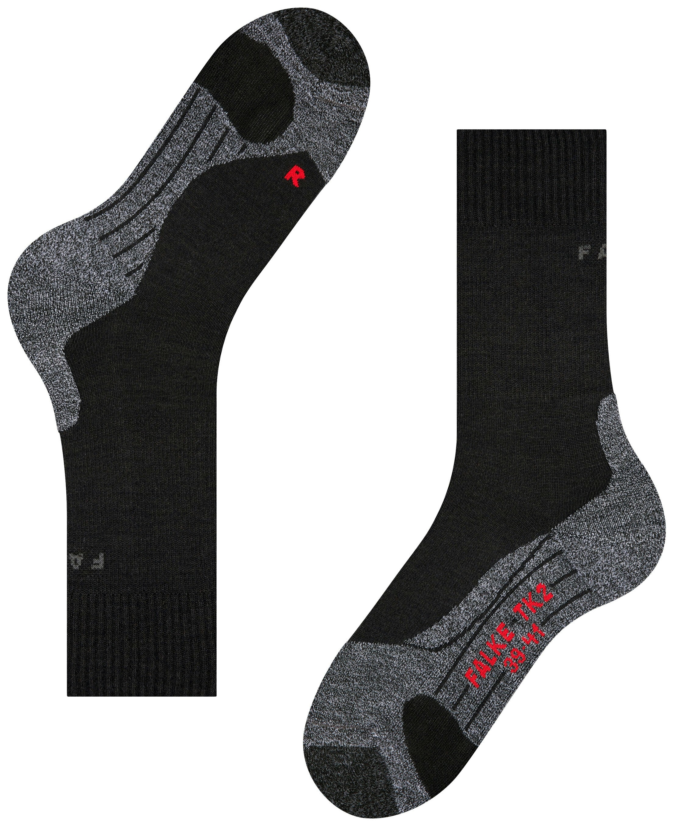 FALKE Dames TK2 Dames Wandel Sokken Zwart