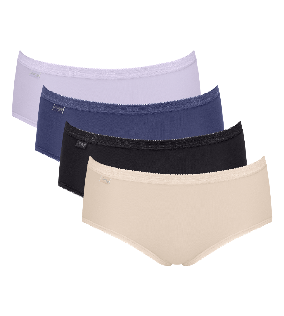 Basic+ Dames Midi 4-Pack Multiple Colours 20