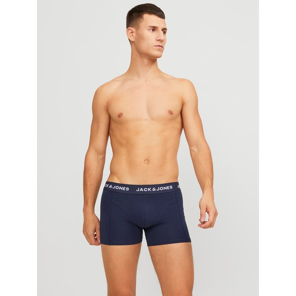 Jack&Jones Heren Jaclouis Trunks 3-Pack Navy Blazer White - Black