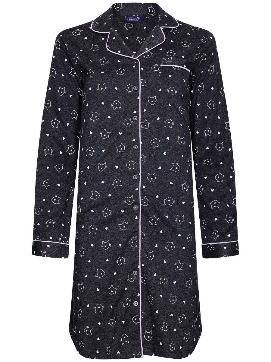 Dames Nachthemd 95 CM Dark Grey