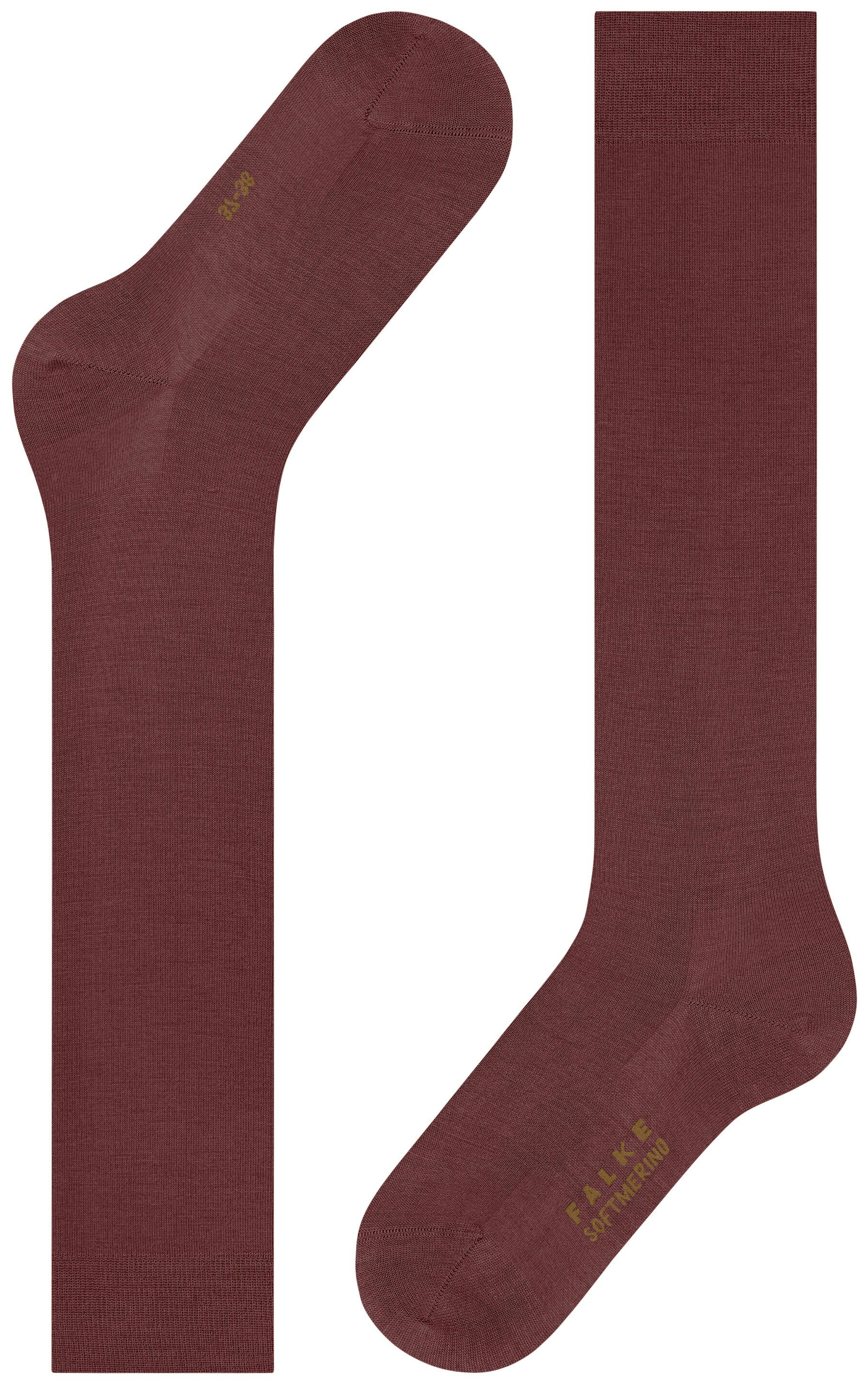 FALKE Dames Softmerino Kniekousen Bruin