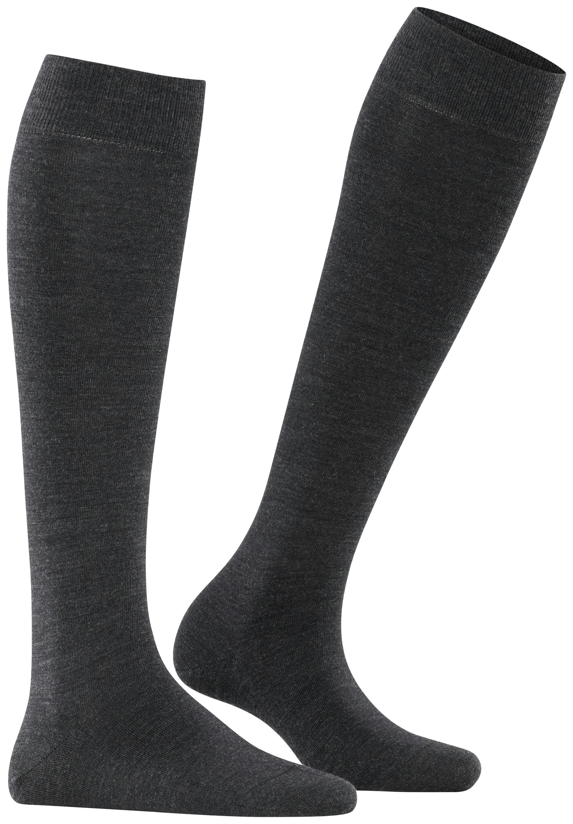 FALKE Dames Softmerino Kniekousen Grijs