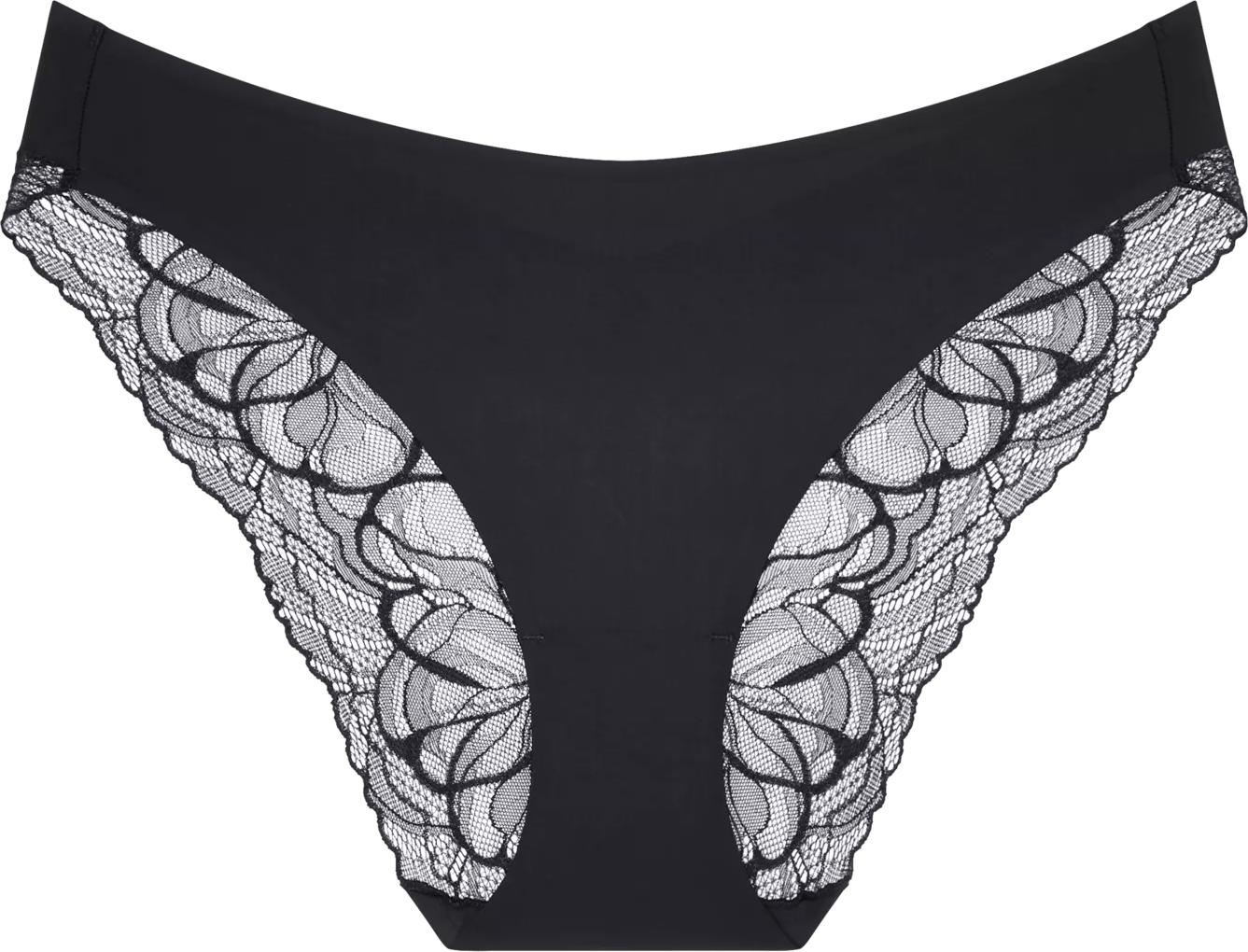 Dames Body Make-Up Illusion Lace Highleg Tai Black