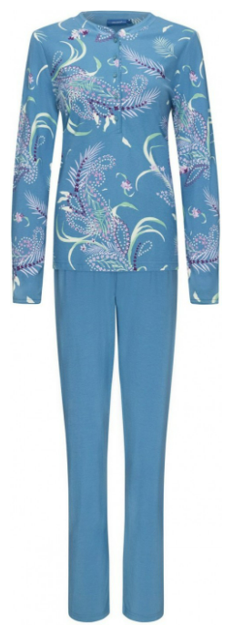 Dames Pyjama Met Lange Broek Blue