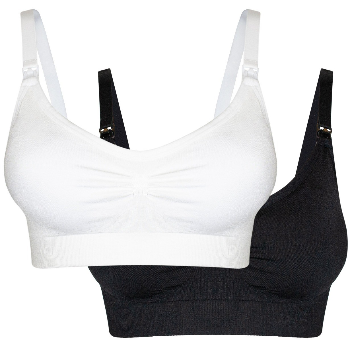 Dames Voedings Bh 2-Pack Zwart/Wit
