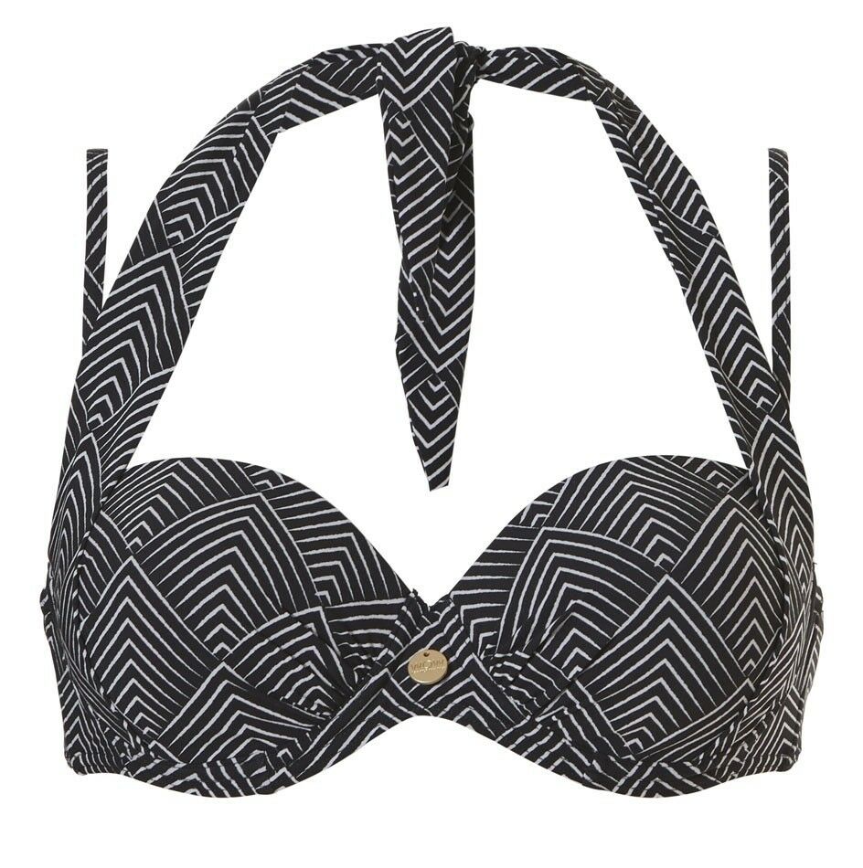 Beach TC WOW Dames Bikinitop Zwart/Wit