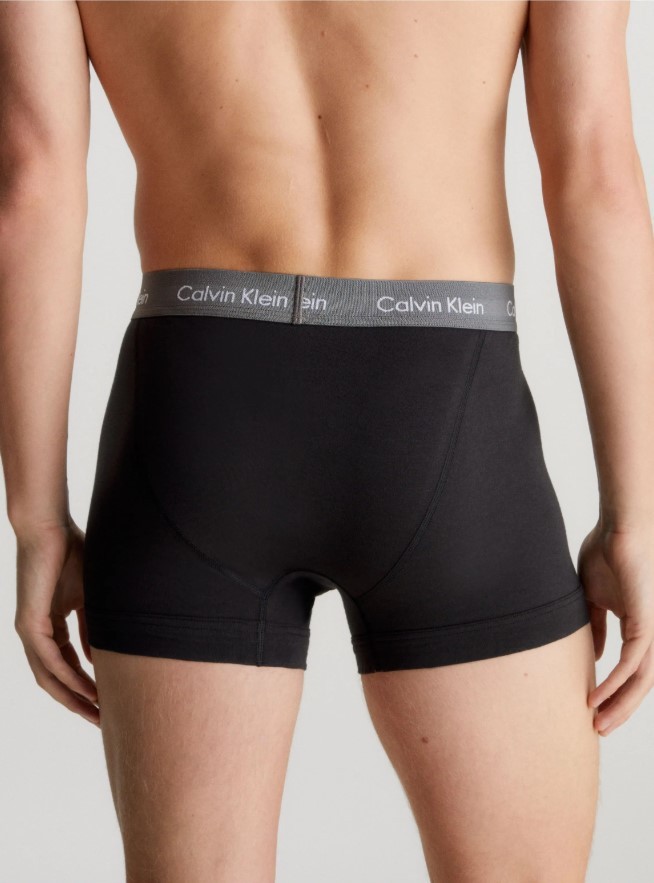 Heren Cotton Stretch Trunk 3 Pack Zwart