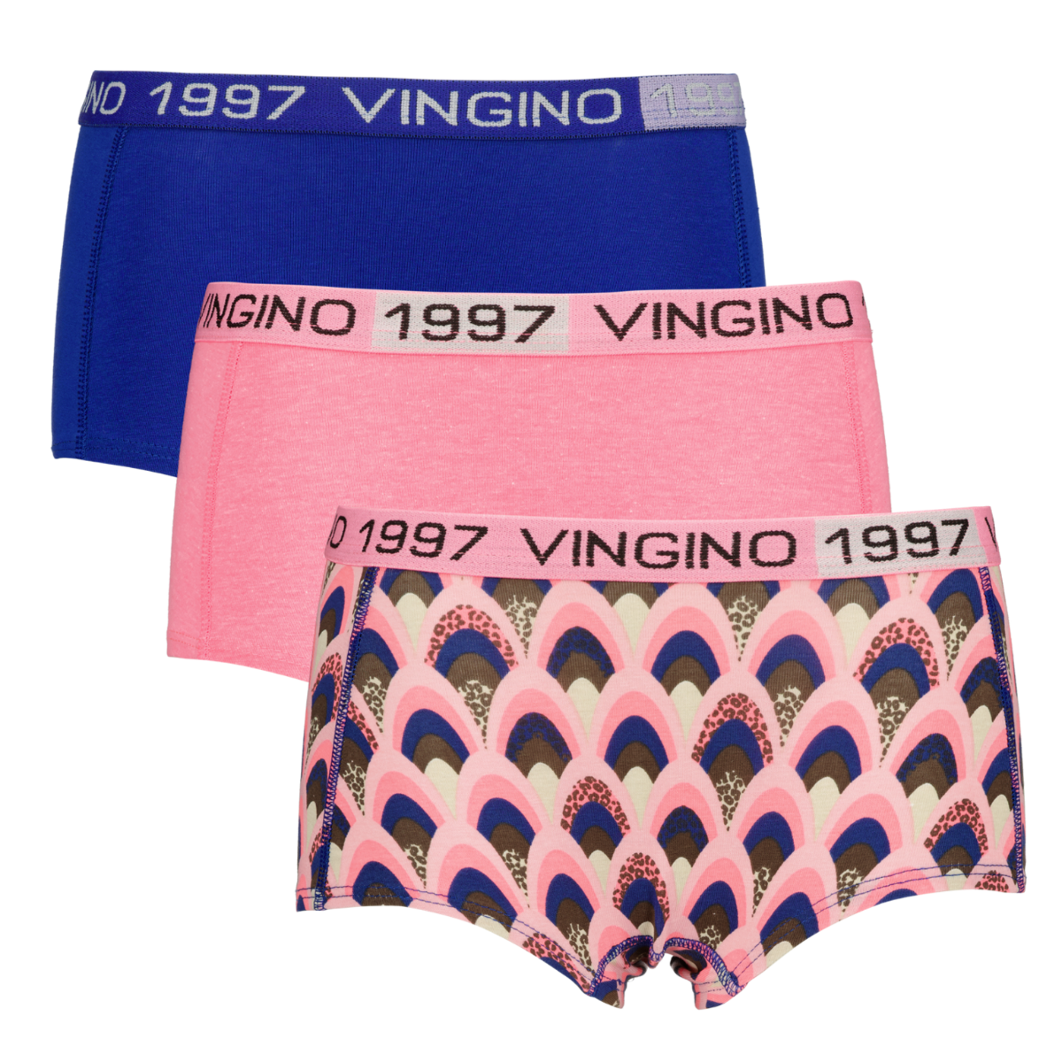 Meisjes Hipster 3-Pack Neon Pink
