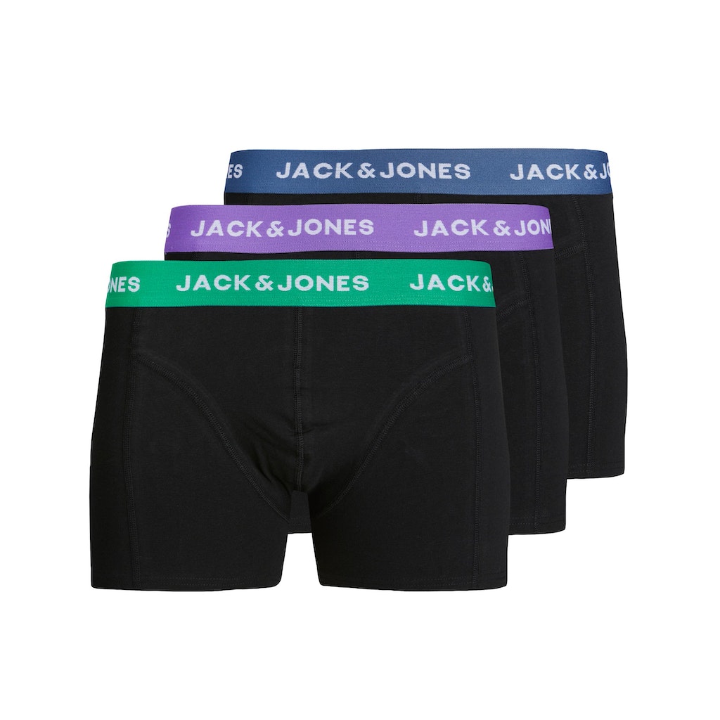 Heren Jacsolid Trunks 3-Pack Black