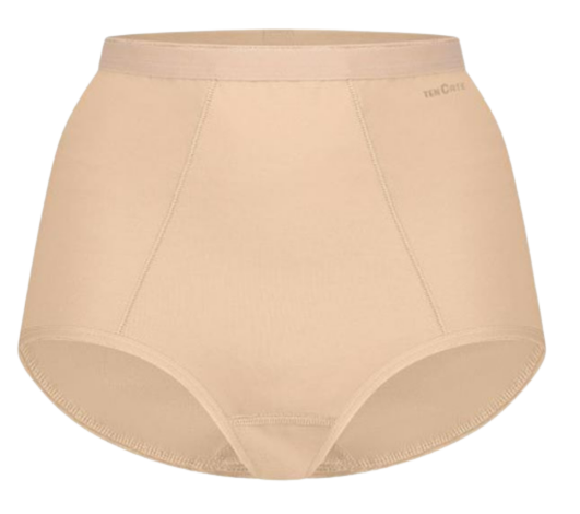 Basics Organic Cotton Stretch Dames High Waist Shape Beige