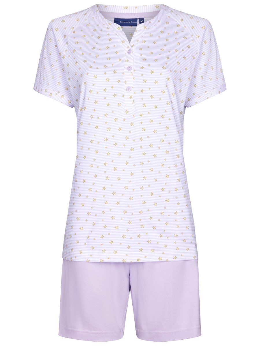 Dames Shortama Licht Paars