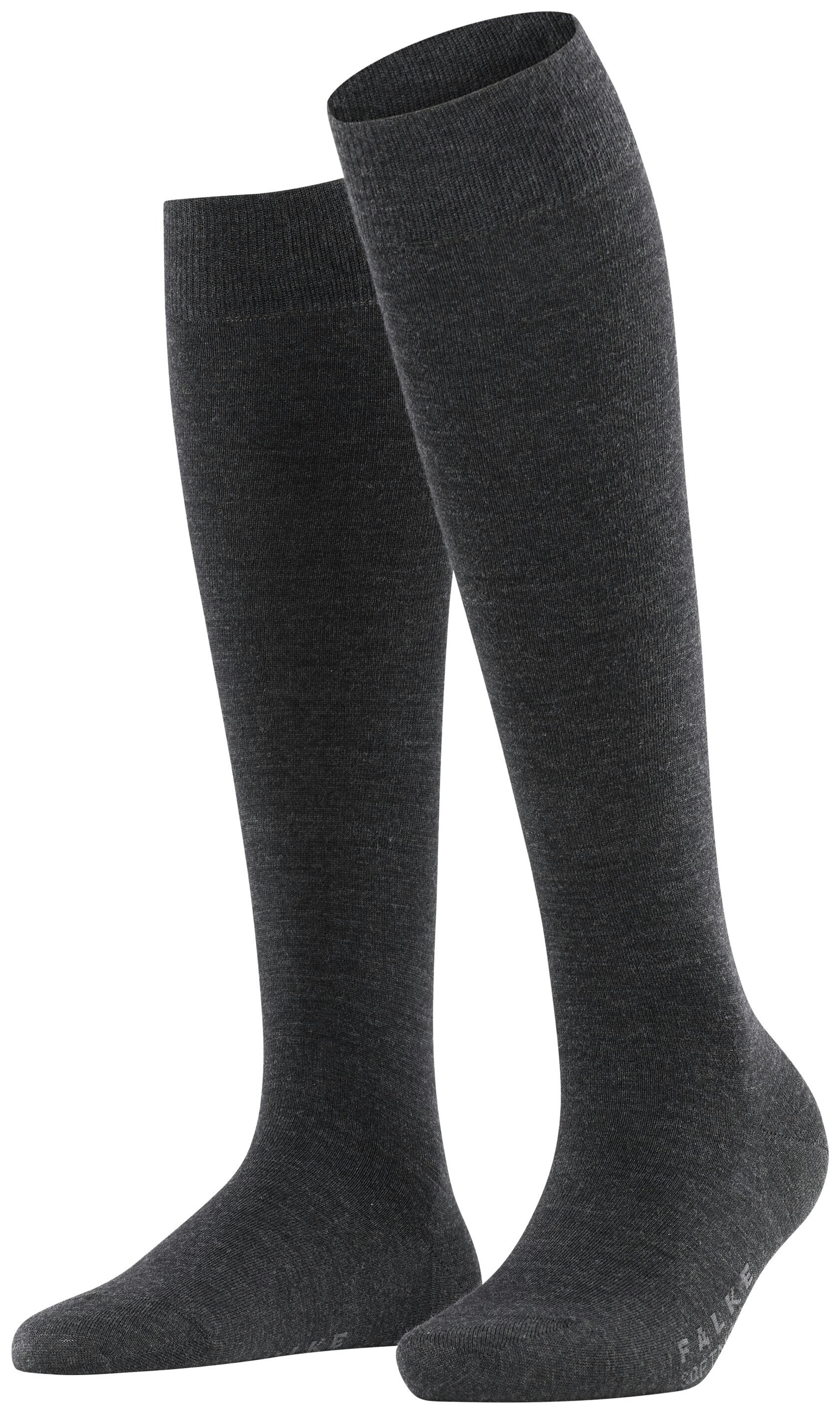 FALKE Dames Softmerino Kniekousen Grijs