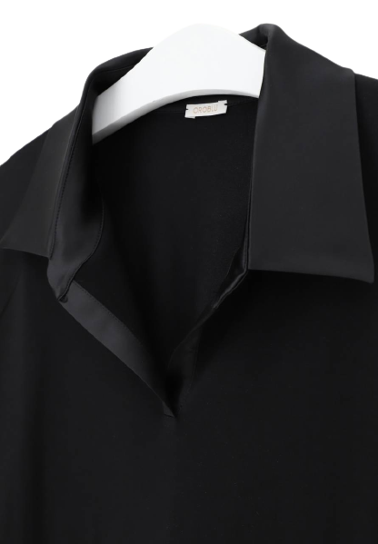 Dames Perfect Line Cotton Polo Shirt Long Sleeve Black