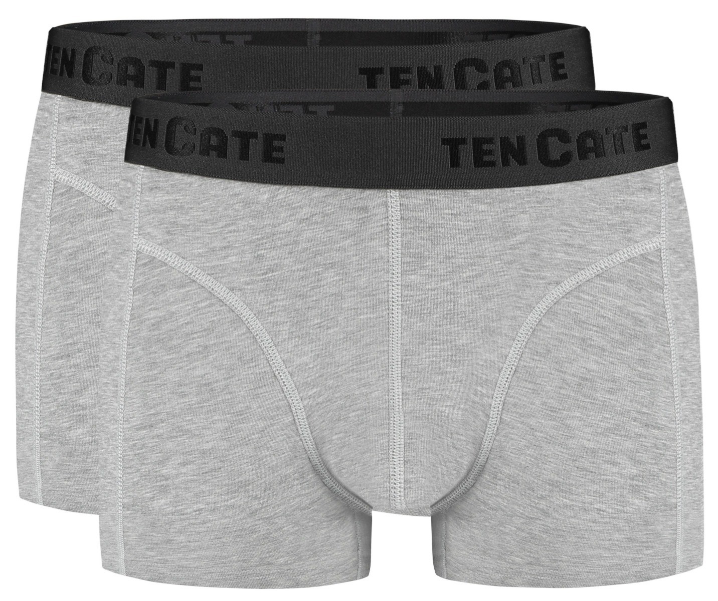 Basics Organic Cotton Stretch Heren Shorty 2-Pack Grijs