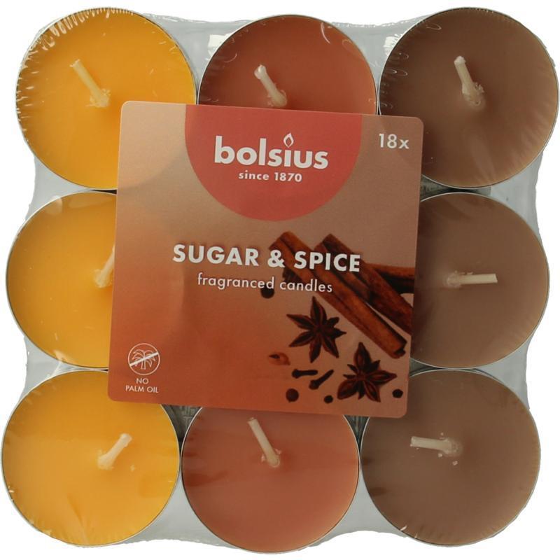 Bolsius Geurtheelicht Sugar & Spice 18 Stuks