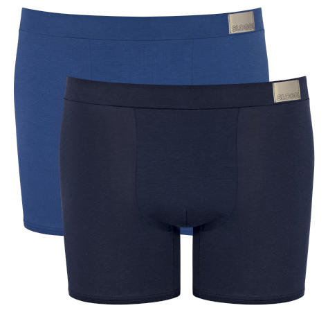 MEN Go Natural Heren Short 2-Pack Blauw