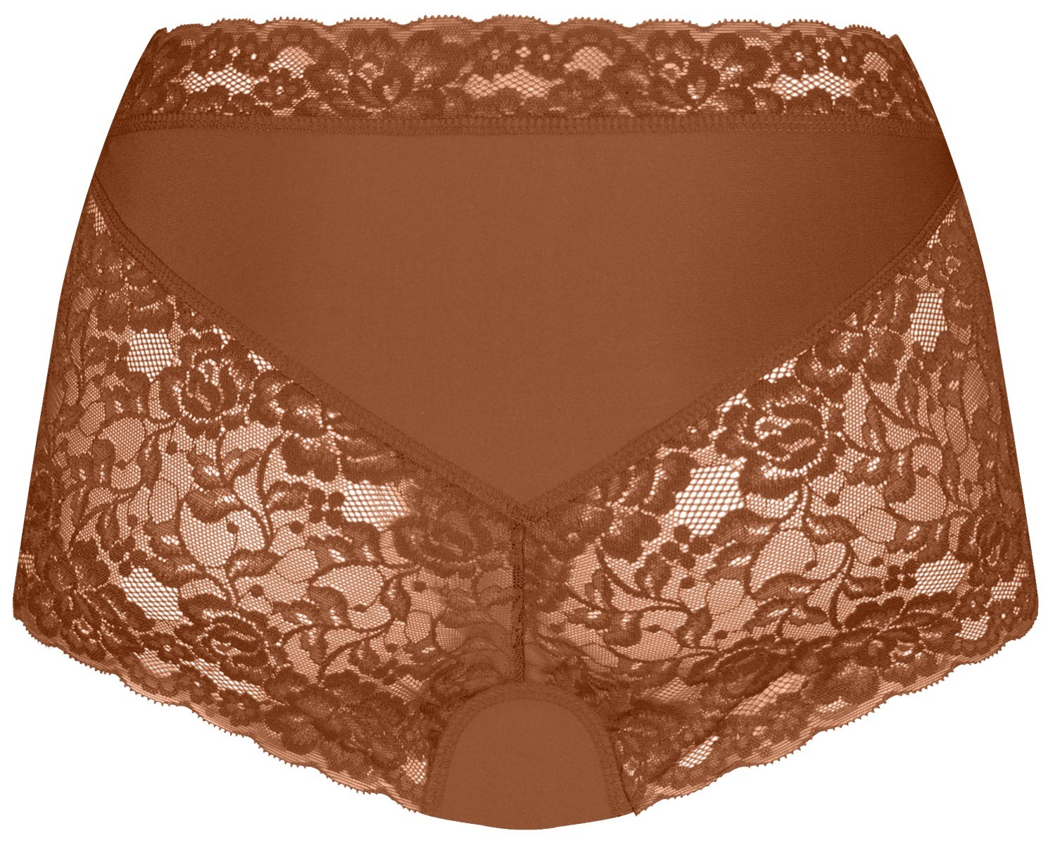 Secrets Dames High Waist Met Kant Pecan