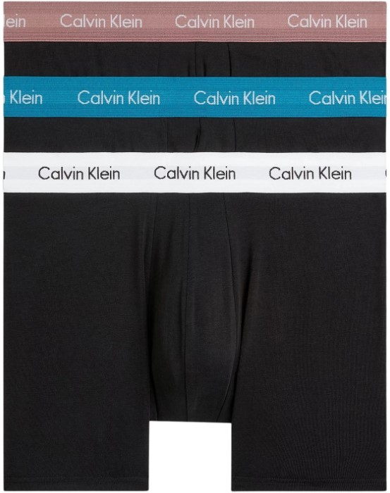 Heren Cotton Stretch Boxer Brief 3 Pack Zwart