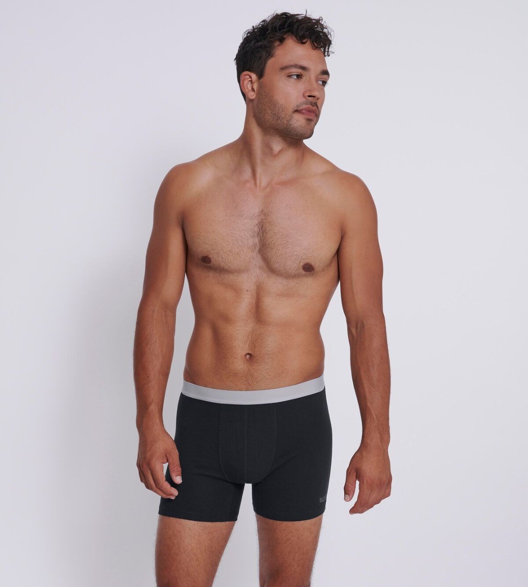 MEN Go ABC Heren Short Met Lange Pijpjes 2-Pack Black