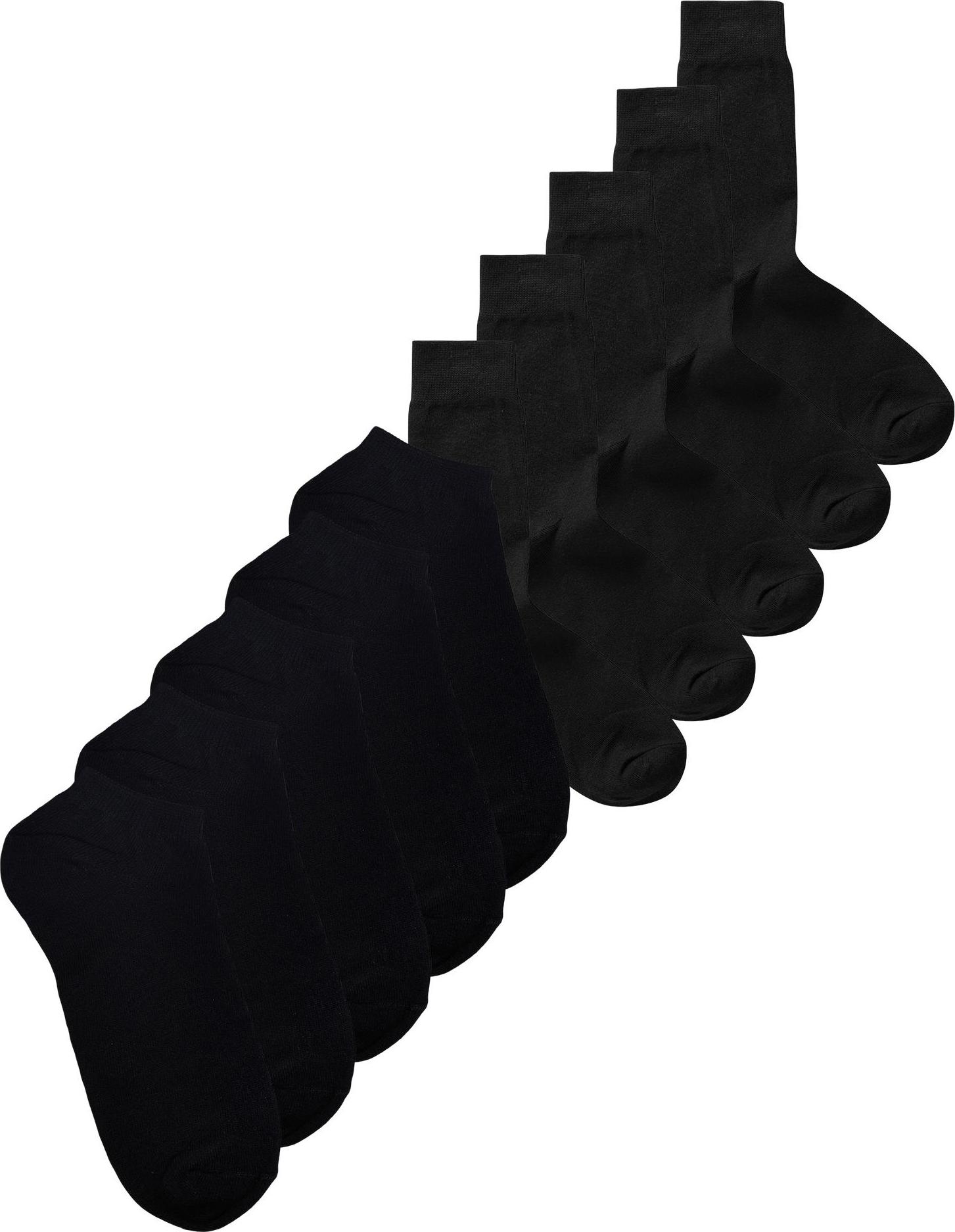 Heren Basic Mix Sokken 10-Pack Black