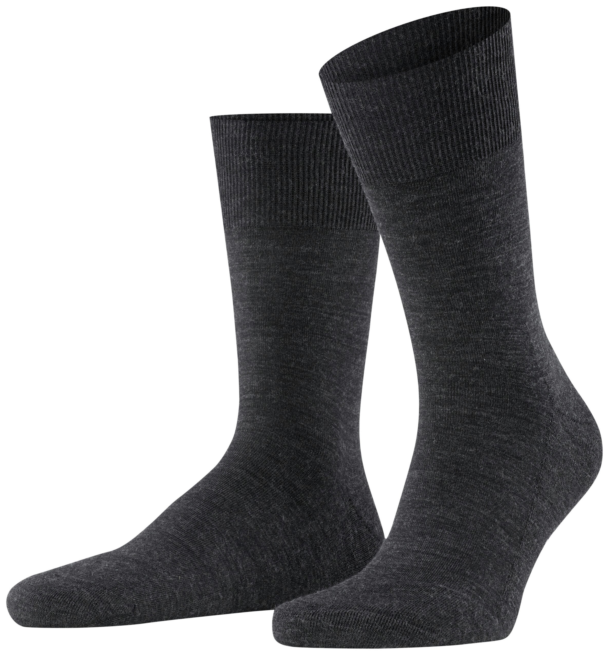 FALKE Heren Airport Plus Sokken Anthracite Melange