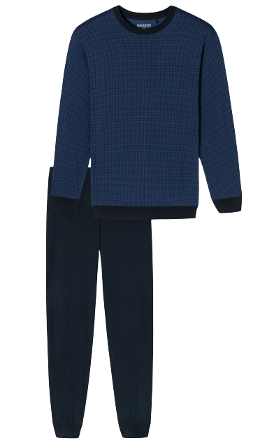 Heren Pyjama Navy blauw