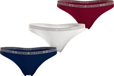 Dames Logo Thong 3-Pack Desert Sky/White/Rouge