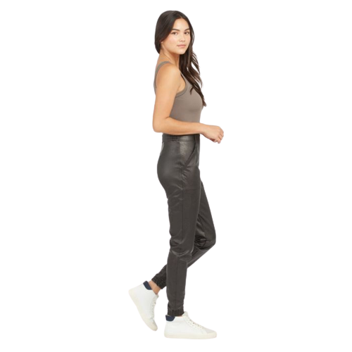 Dames Like-Leather Joggingbroek Zwart