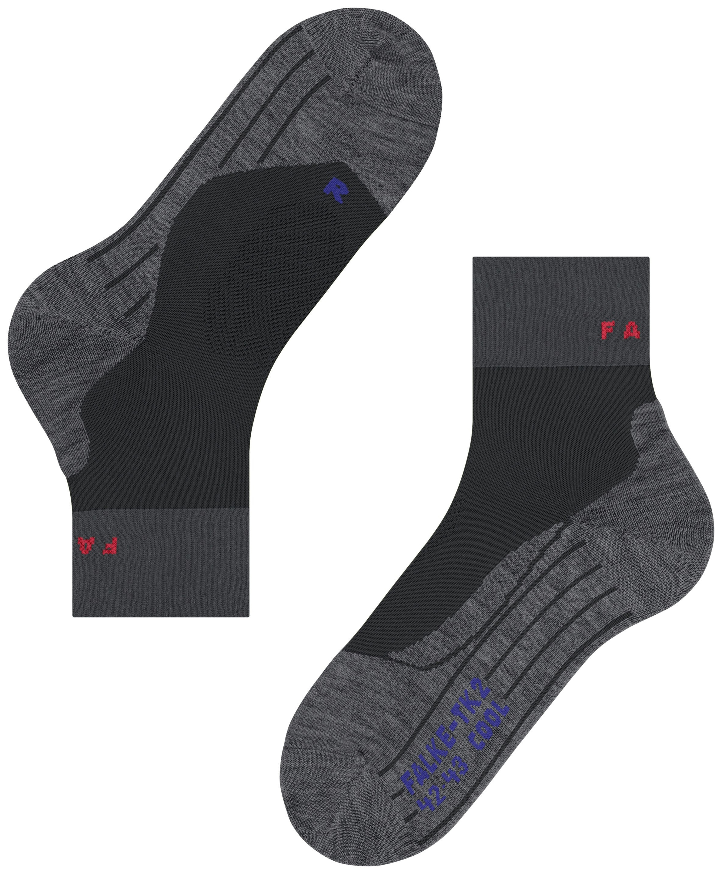 FALKE Heren TK2 Explore Cool Korte Sokken Zwart