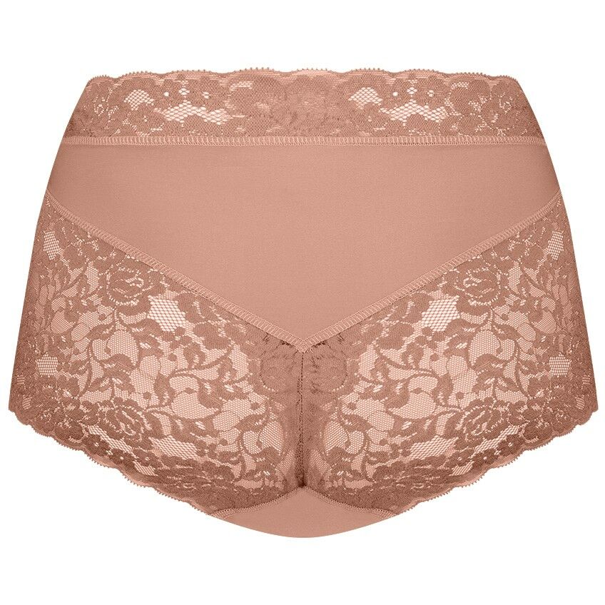 Secrets Dames High Waist Met Kant Pink Nut