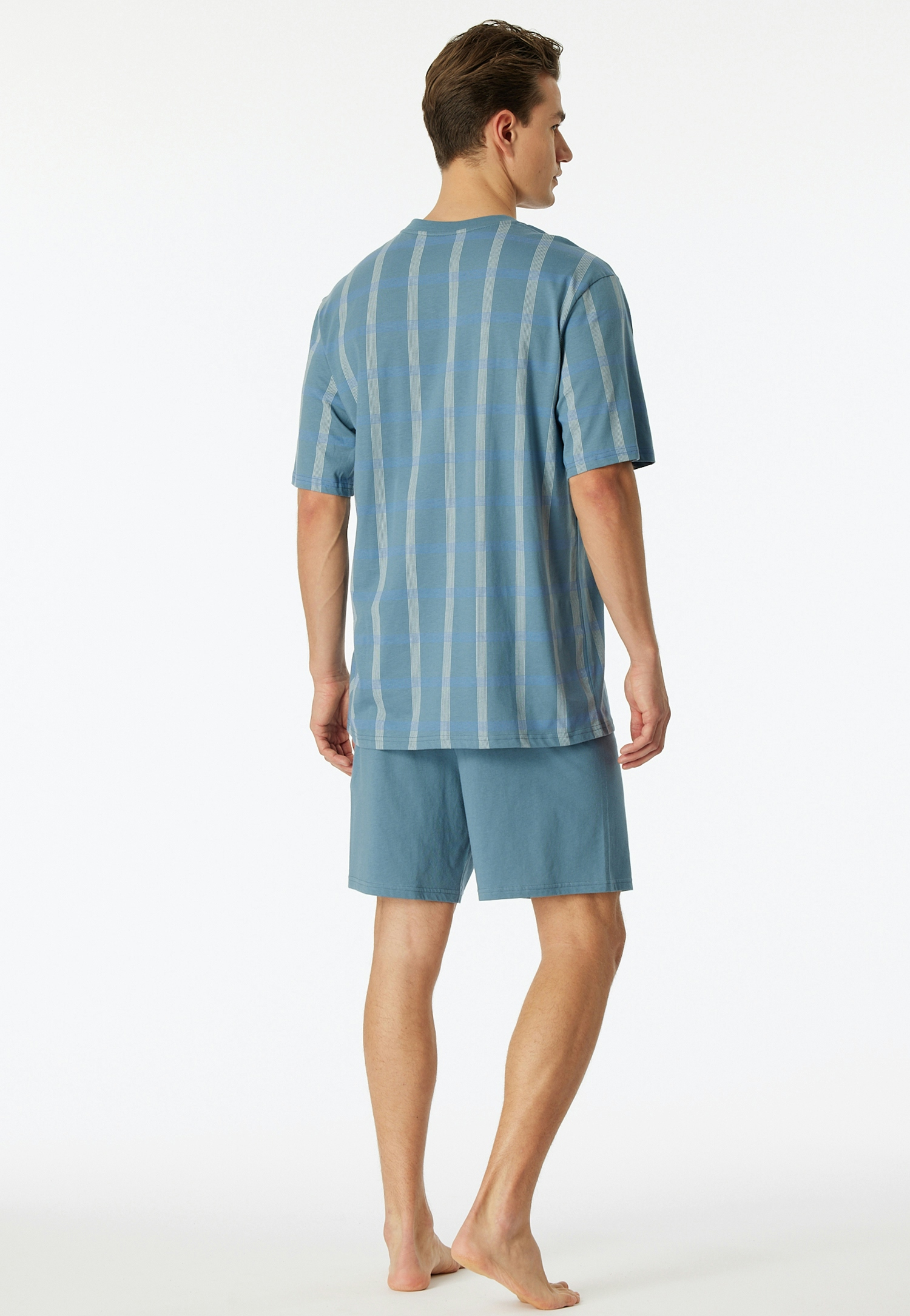 Heren Pyjama kort Bluegrey