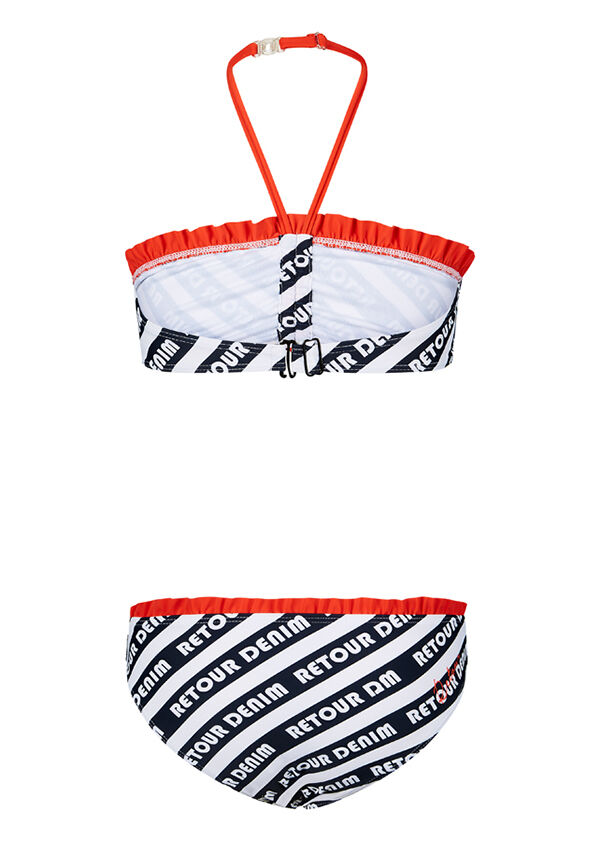 Meisjes Bikini Florelise Wit/Donkerblauw/Rood