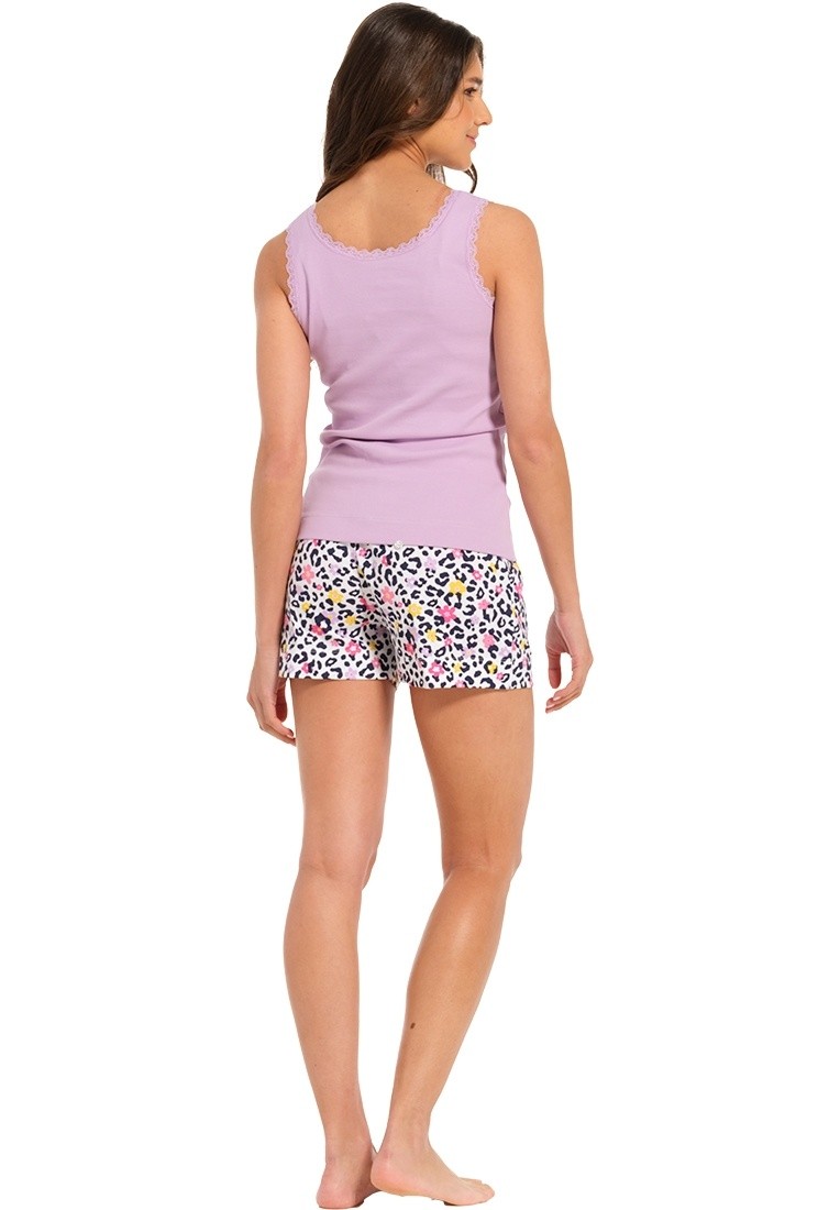 Dames Sleeveless Shortama Licht Paars