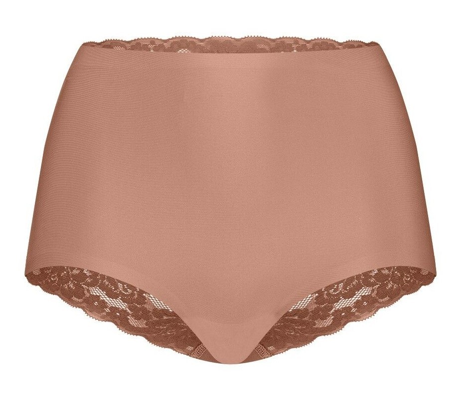 Secrets Dames High Waist Met Kant Pink Nut