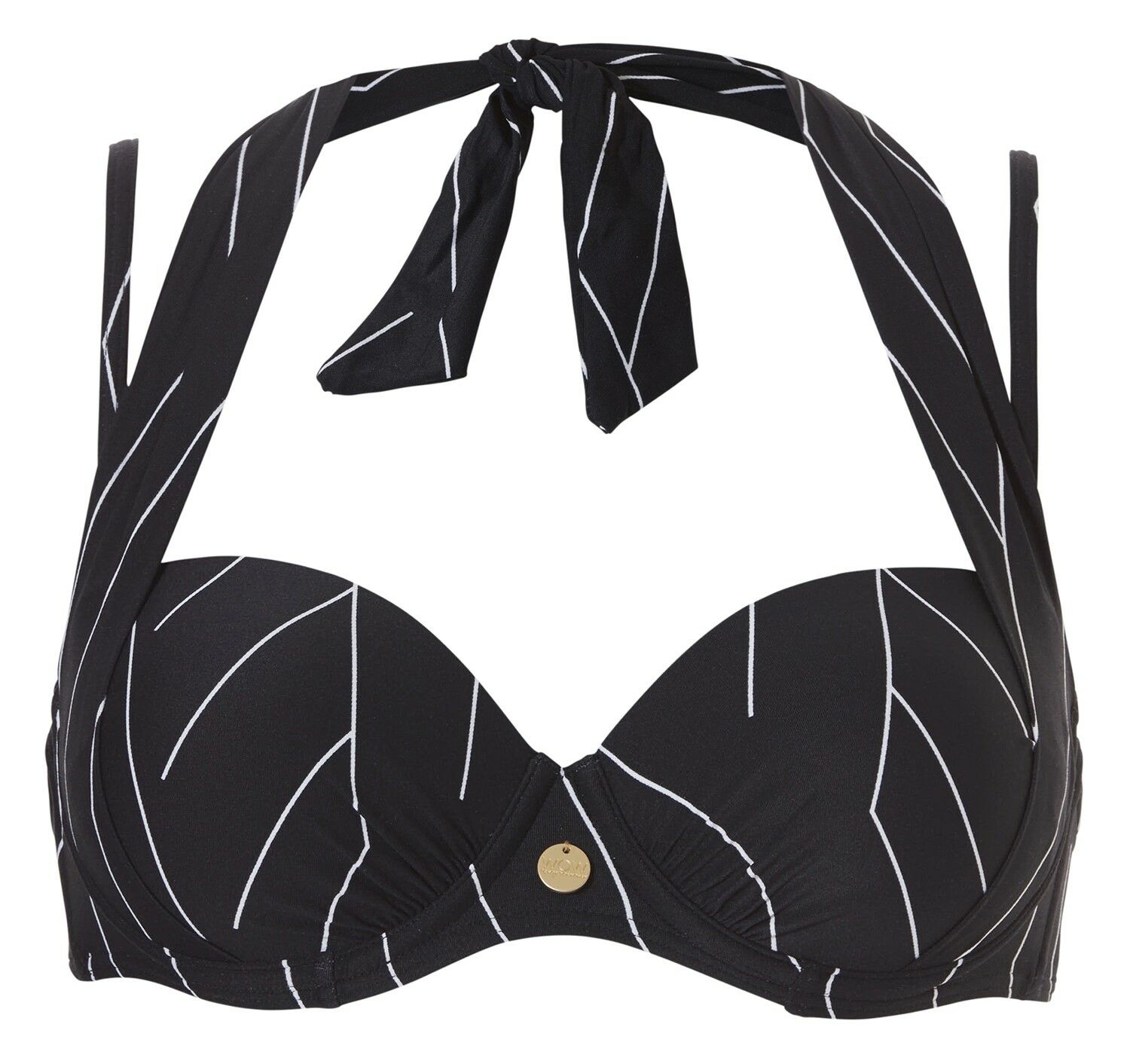 Beach TC WOW Dames Bikinitop Multiway Zwart/Streep